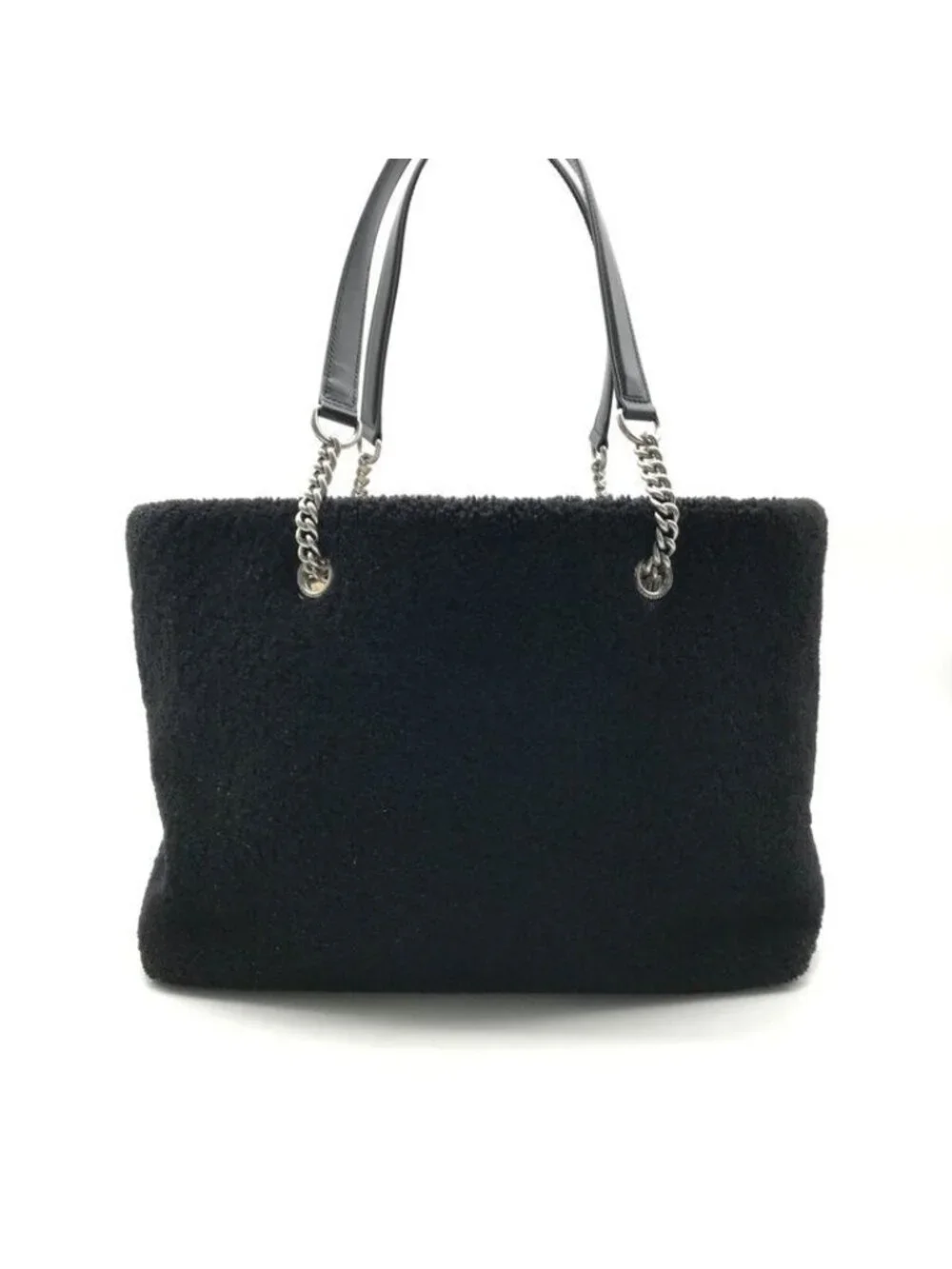Balenciaga Tote Duty Chain Shearling Black